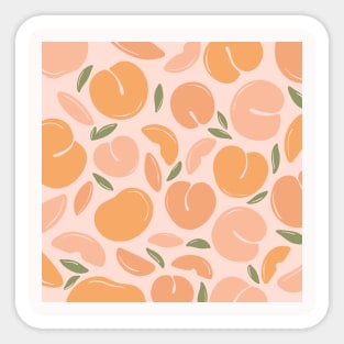 Peach Romantic Pattern Fruits Boho Sticker